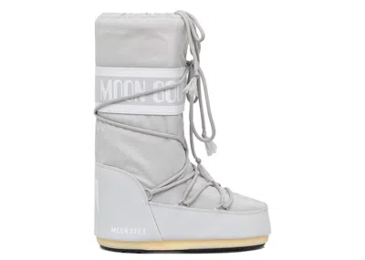 Pre-owned Moon Boot Icon Nylon Boot Sneakers In Glacier Grey