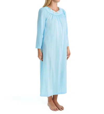 Shadowline Lingerie Petals 53 Inch Long Sleeve Gown In Blue