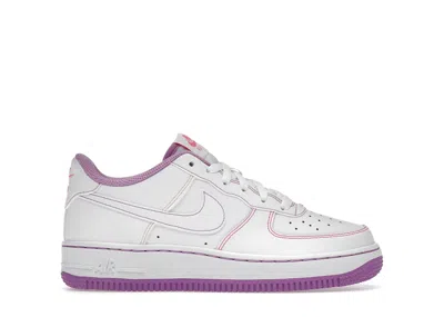 Pre-owned Nike Air Force 1 Low Contrast Stitch Sneakers In White/fuchsia Glow/hyper Pink In Multi