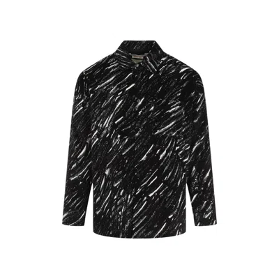Marni Black Shirt With Brushstroke Patterns