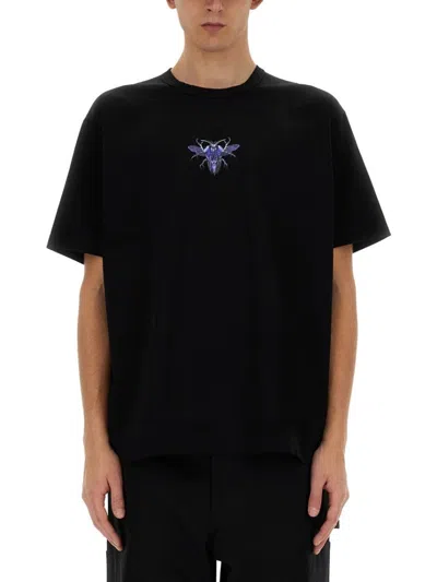 Junya Watanabe Intricate Print Design Black Cotton T-shirt