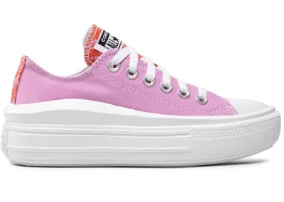 Pre-owned Converse Chuck Taylor All Star Move Platform Low Tropical Florals (women's) Sneakers In Beyond Pink/white In Multi