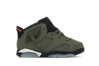 Pre-owned Jordan 6 Retro Travis Scott Sneakers In Medium Olive/black/sail