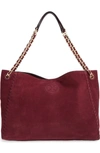 TORY BURCH 'Marion' Suede Tote