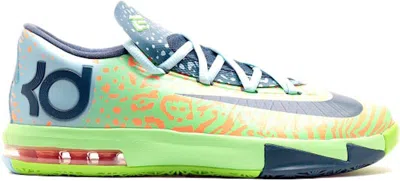 Pre-owned Nike Kd 6 Liger Sneakers In Elctrc Grn/nght Fctr/atmc Orng