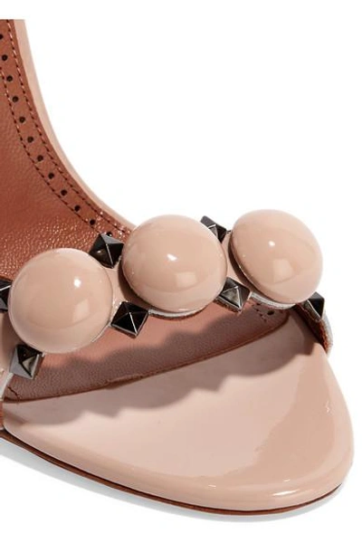 Shop A.w.a.k.e. Studded Patent-leather Sandals