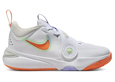 Pre-owned Nike Team Hustle D 11 Total Orange Sneakers In White/vapor Green/purple Pulse In Multi