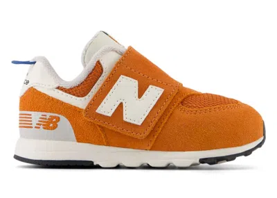 Pre-owned New Balance 574 Hook And Loop Sneakers In Infield Clay/sea Stone