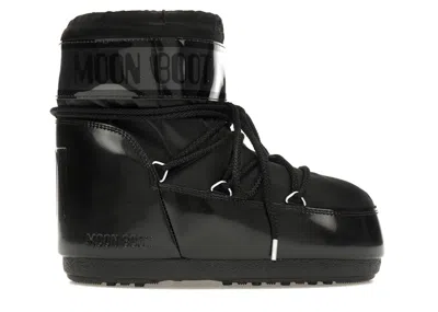 Pre-owned Moon Boot Men's  Icon Low Boot Sneakers In Glance Black