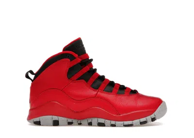 Pre-owned Jordan 10 Retro Bulls Over Broadway Sneakers In Gym Red/black/wolf Grey In Multi