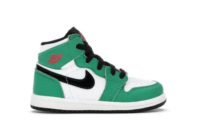 Pre-owned Jordan 1 Retro High Sneakers In Lucky Green/white/black