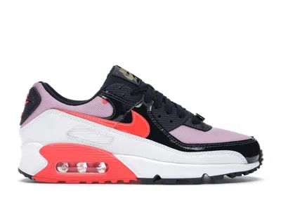 Pre-owned Nike Air Max 90 Cuban Link Pink (women's) Sneakers In White/obsidian/beyond Pink In Multi
