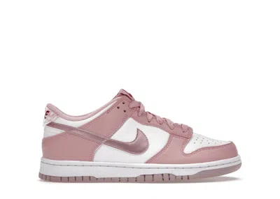 Pre-owned Nike Dunk Low Sneakers In White/pink Velvet In Multi