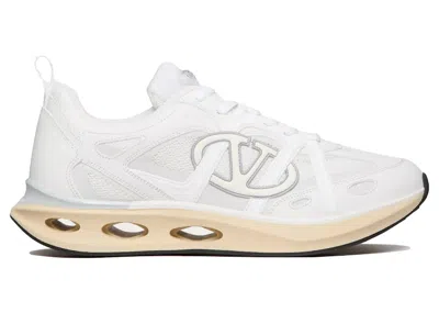 Pre-owned Valentino Garavani Men's Valentino Easyjog V Logo Sneaker Sneakers In White