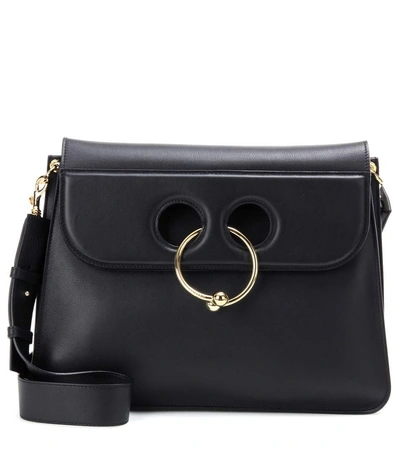 Jw Anderson Large 'pierce' Bag In Black Leather In Llack