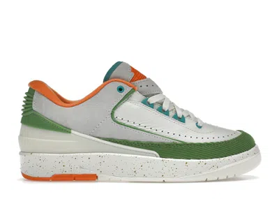 Pre-owned Jordan 2 Retro Low Titan (women's) Sneakers In Sail/safety Orange/chlorophyll In Multi