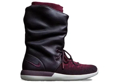 Pre-owned Nike Roshe Two Hi Flyknit (women's) Sneakers In Deep Burgundy