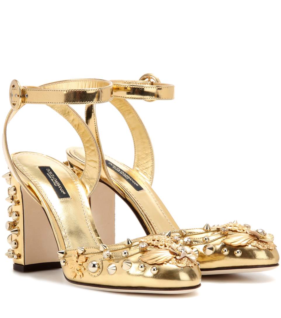 dolce & gabbana gold shoes