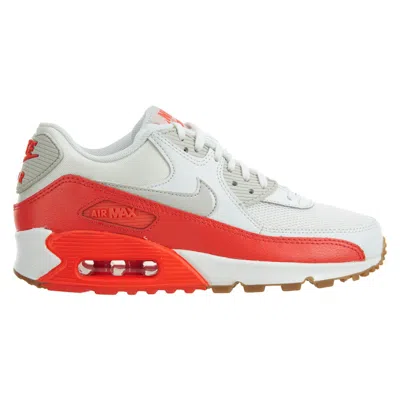 Pre-owned Nike Air Max 90 Essential (women's) Sneakers In Summit White/light Brown/bright Crimson