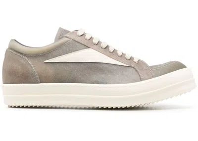 Pre-owned Rick Owens Men's  Vintage Sneaks Transparent Leather Sneakers In Dust/milk