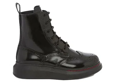 Pre-owned Alexander Mcqueen Hybrid Lace Up Boot (women's) Sneakers In Black
