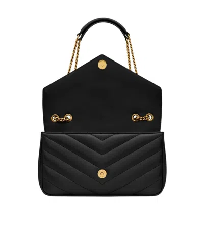 Saint Laurent Black Loulou Medium Shoulder Bag