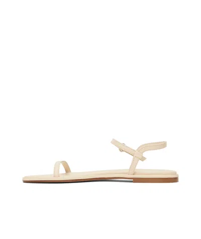 Aeyde Round Head Flat-soled Sandals In Ivory