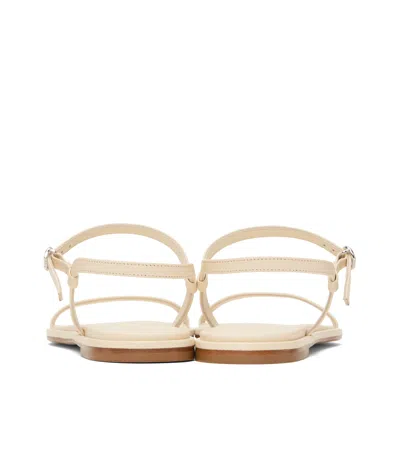 Aeyde Round Head Flat-soled Sandals In Ivory