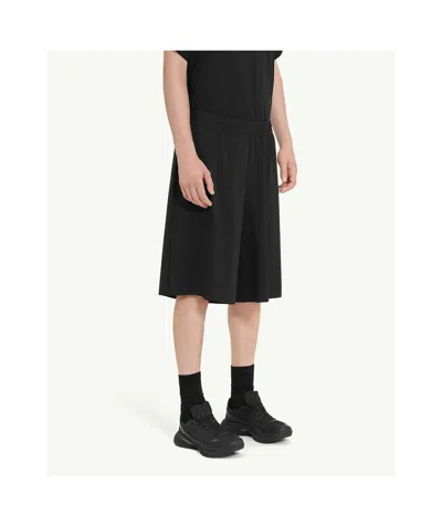 Mm6 Maison Margiela Mm6 By Maison Margiela Bermuda Shorts With Reflective Logo In Black