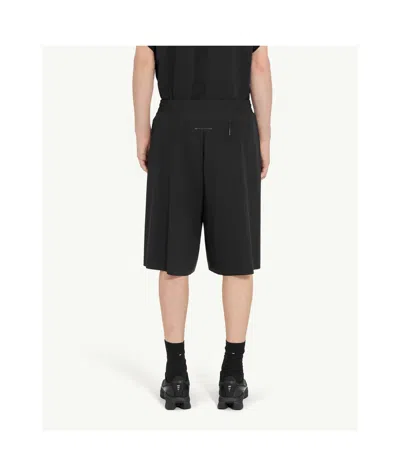 Mm6 Maison Margiela Mm6 By Maison Margiela Bermuda Shorts With Reflective Logo In Black