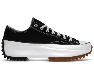 Pre-owned Converse Men's  Run Star Hike Ox Sneakers In Black/white/gum