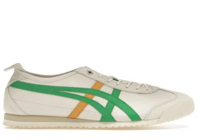 Pre-owned Asics Men's  Onitsuka Tiger Mexico 66 Sd Green Yellow Sneakers In Cream/cilantro In Multi