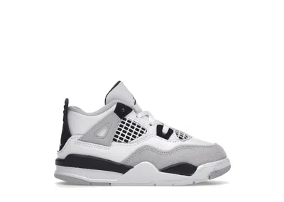 Pre-owned Jordan 4 Retro Military Sneakers In White/black/neutral Grey In Multi