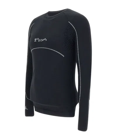 Roa T-shirt Stretch Fabric Textured Panels In Black