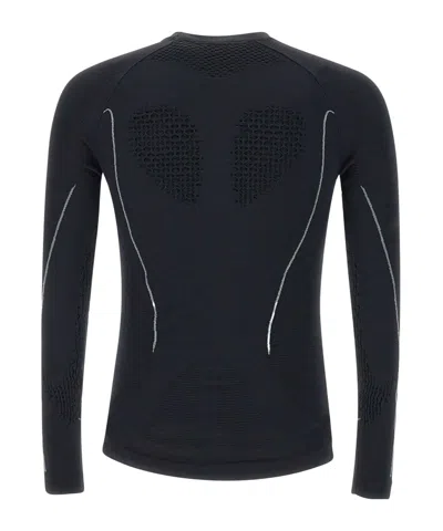 Roa T-shirt Stretch Fabric Textured Panels In Black
