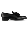 Jimmy Choo Tassels Polished Leather Loafers, Black In Black
