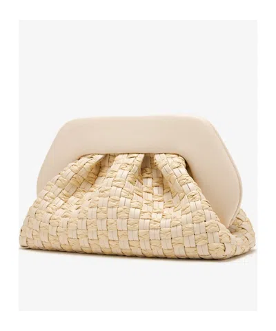 Themoirè Rectangular Clutch Bag Detachable Strap