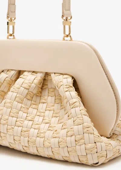 Themoirè Rectangular Clutch Bag Detachable Strap