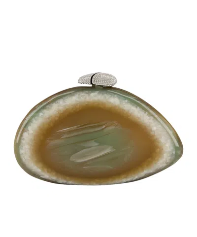 Benedetta Bruzziches Agate-effect Clutch Bag