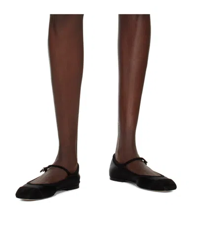 Aeyde Mary Jane Shoes With Flat Soles In Black