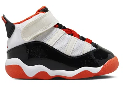 Pre-owned Jordan 6 Rings Team Orange Sneakers In White/black/sail