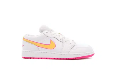 Pre-owned Jordan 1 Low Edge Glow Sneakers In White/pink/orange