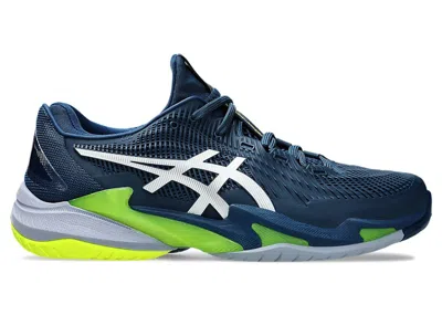 Pre-owned Asics Men's  Court Ff 3 Sneakers In Mako Blue/white In Multi