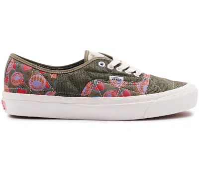 Pre-owned Vans Men's  Authentic 44 Dx Positivity Patchwork Sneakers In Grape Leaf In Green