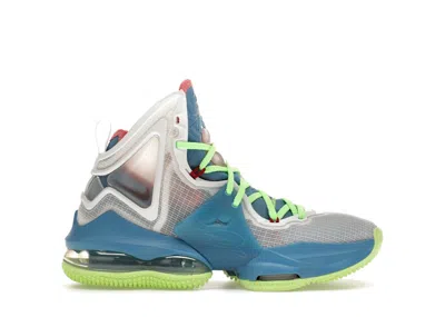 Pre-owned Nike Lebron 19 Sneakers In Dutch Blue/pomegranate/lime Glow In Multi
