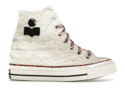 Pre-owned Converse Chuck 70 Internal Wedge Hi Isabel Marant (women's) Sneakers In Vanilla White/black/red