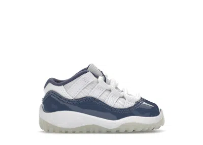 Pre-owned Jordan 11 Retro Low Sneakers In White/midnight Navy/diffused Blue In Multi