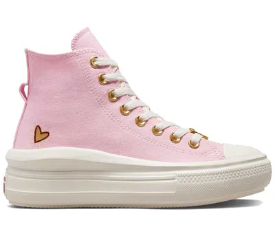 Pre-owned Converse Chuck Taylor All Star Move Platform Hi Valentine's Day (2023) (women's) Sneakers In Sunrise Pink/egr