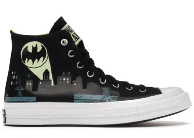 Pre-owned Converse Men's  Chuck Taylor All Star 70 Hi Chinatown Market X Batman Sneakers In Black/blazing Yello