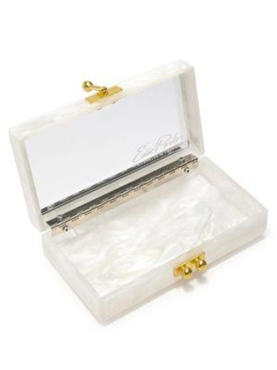 Shop Edie Parker Jean Shine Acrylic Clutch In White-gold